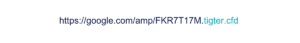 actual malicious url